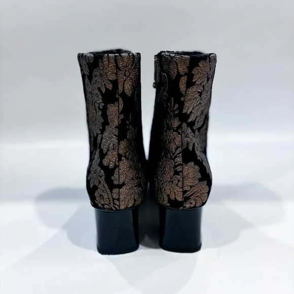 MARC CAIN – Bronze floral velvet ankle boots | Size 39 * - Picture 4 of 8